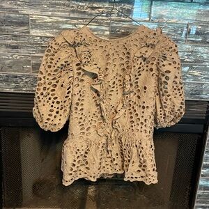 Express Lace Peplum Top Size M